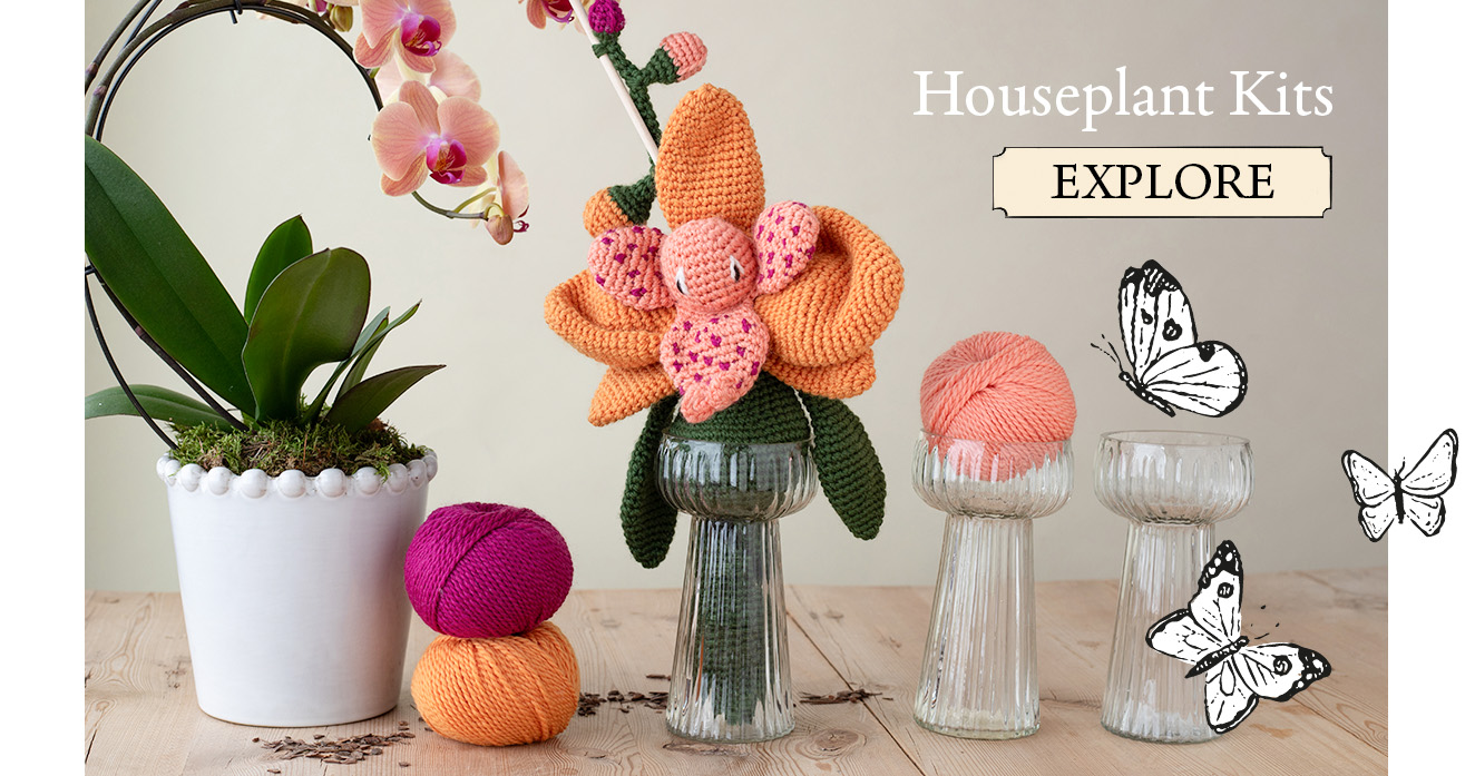 Houseplant Orchid crochet flower patterns TOFT